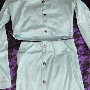 Blue 2 Pc Shirt & Shirt